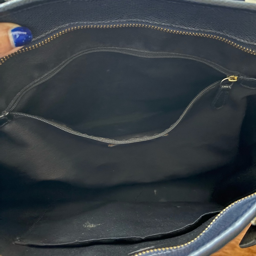 Coach Blue Pebbled Tote with Gold Hardware - Picture 11 of 11